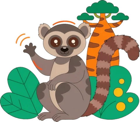 The Anan lemur mascot